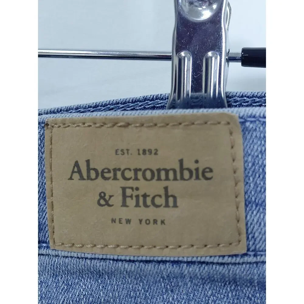 Abercrombie & Fitch Cotton Blend Blue Stretch Shorts Women Size 28